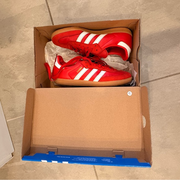 adidas Samba OG W Better Scarlet / Footwear White / Gold Metallic Sneaker (IE652 - Picture 10 of 10